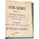 LANGER - KURS CHEMII : CHEMIJA MINERALNA PODŁUG SYSTEMU UNITARNEGO : WYKŁADY cz.1-2