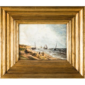 Nierozpoznany Autor Malarstwo Niderlandzkie, Pejzaż morski, przełom XIX/XX wieku