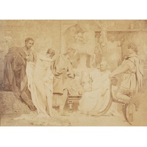 Konrad BRANDEL (1838-1920), Wazon czy kobieta? - reprodukcja obrazu Henryka Siemiradzkiego z 1878 roku
