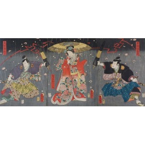 Artysta nieokreślony japoński (XIX w.), Scena dworska