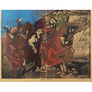 Feliks TOPOLSKI (1907-1989), Buddyjscy mnisi - arkusz z „Topolski`s Chronicle” No 24 (276) XII 1965