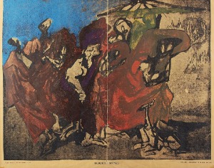 Feliks TOPOLSKI (1907-1989), Buddyjscy mnisi - arkusz z „Topolski`s Chronicle” No 24 (276) XII 1965