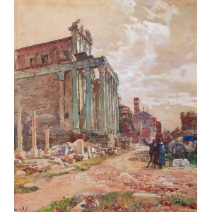 Hans SEYDEL (1866-1916), Forum Romanum - Basilica Aemilia, 1910
