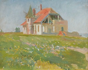 Iwan TRUSZ (1869-1940), Pejzaż z domem