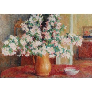 Zofia ALBINOWSKA-MINKIEWICZOWA (1886-1971), Gałązki kwitnącej wiśni w dzbanie
