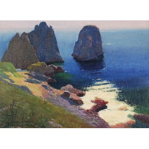Feliks Michał WYGRZYWALSKI (1875-1944), Skały Faraglioni u brzegu Capri