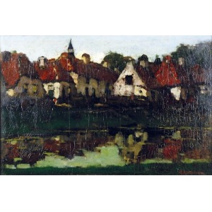 Herman Johannes ANSINGH (1880-1957), Miasteczko nad rzeką