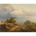 Franciszek WASTKOWSKI (1843-1900), Pasterka z owcami - Przed burzą, 1877