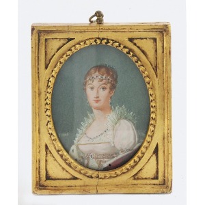 J. DENIS ? (XVIII/XIX w.), Portret kobiety - miniatura