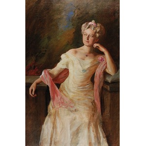 Malarz nieokreślony (XIX/XX w.), Portret damy - Karolina Glorieux