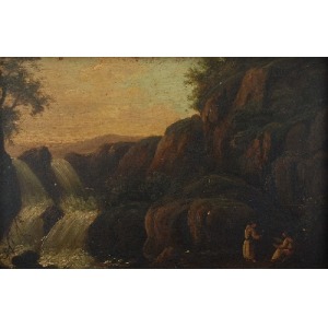 Malarz nieokreślony (XVIII w.), Zakonnicy przy wodospadzie