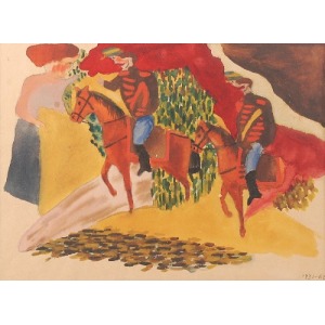 Marek WŁODARSKI (1903-1960), Dwaj jeźdźcy [Pożegnanie żołnierzy, 1931]
