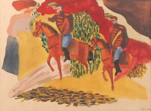 Marek WŁODARSKI (1903-1960), Dwaj jeźdźcy [Pożegnanie żołnierzy, 1931]