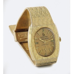 Zegarek naręczny, damski, firmy OMEGA, ze złotą bransoletą