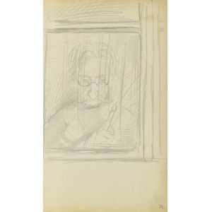Jacek Malczewski (1854-1929), Postać sędziwego mężczyzny w oknie