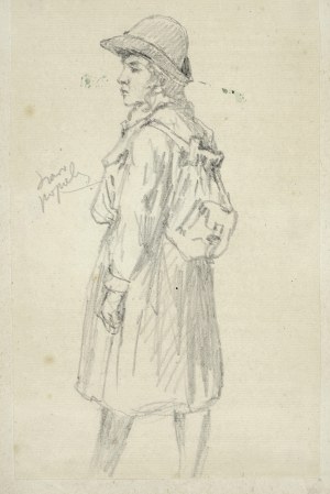 Tadeusz Rybkowski (1848-1926), Postać dziewczyny z plecakiem