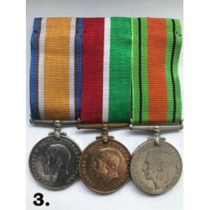 Brytyjskie trio medalowe I i II Wojna Światowa