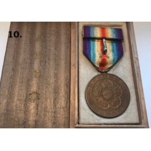 Japońska odmiana WW I Victory Medal z oryginalnym pudełkiem