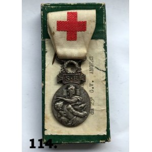 Francuski Medal Wojskowy Służba Czerwonego Krzyża 1864 - 66 .