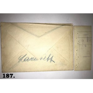 Oryginalny list w kopercie wysłany do więźnia wojennego