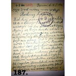 Oryginalny list w kopercie wysłany do więźnia wojennego
