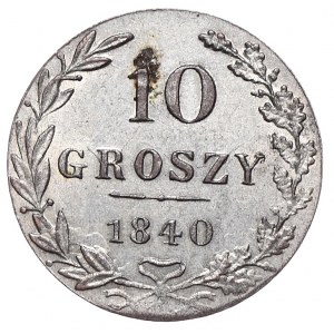 Zabór rosyjski, Mikołaj I, 10 groszy 1840 MW, Warszawa