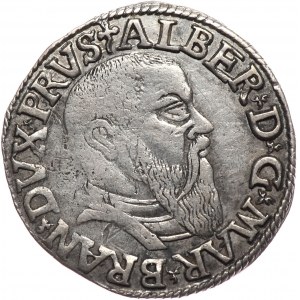 Prusy Książęce, Albrecht Hohenzollern, trojak 1543, Królewiec