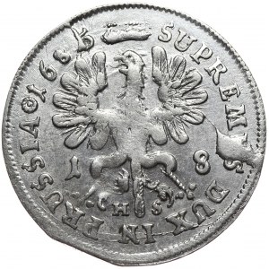 Prusy (księstwo), Fryderyk Wilhelm, ort 1685 HS, Królewiec, rozetka przed datą