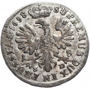Prusy (księstwo), Fryderyk III, ort 1698 SD (szeroko rozstawione)
