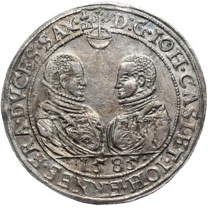 NIemcy, Saksonia-Coburg-Eisenach, Jan Kazimierz i Jan Ernest, talar 1585, Saafeld