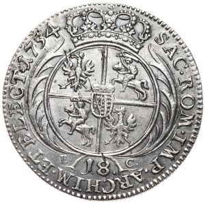 August III, Ort koronny 1754, Lipsk, młodzieńcze popiersie z mniejszą głową