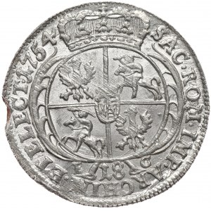 August III, Ort koronny 1754, Lipsk, szerokie popiersie