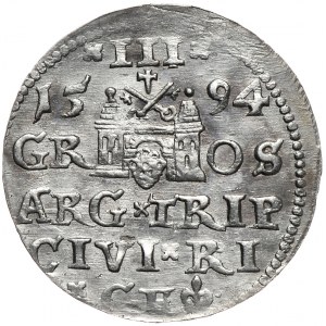 Zygmunt III Waza, trojak 1594, Ryga