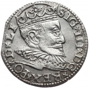 Zygmunt III Waza, trojak 1596, Ryga, nieopisany wariant interpunkcji