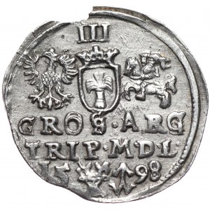 Zygmunt III Waza, trojak 1598, Wilno, Lidman i Chalecki, nieopisany wariant interpunkcji
