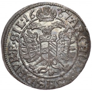 Śląsk, Leopold I, 3 krajcary 1667 SHS, Wrocław