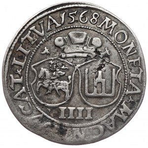 Zygmunt II August, czworak 1568, Wilno, LI/LITVA