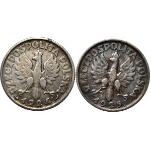 Zestaw 1 złoty 1924 i 1925 - razem 2 szt.