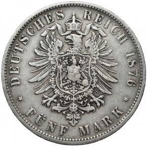 Niemcy, Wirtembergia, 5 marek 1876 F