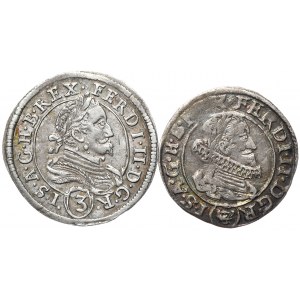 Austria, Ferdynand II, 3 krajcary 1634, 1636 - 2 szt.