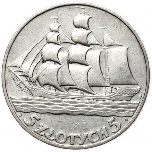 5 złotych 1936 żaglowiec