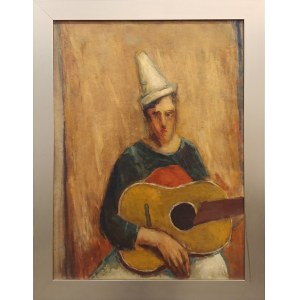 Jerzy Nowosielski, Portret mężczyzny z gitarą (obraz dwustronny), 1945 (42)