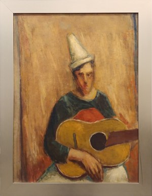 Jerzy Nowosielski, Portret mężczyzny z gitarą (obraz dwustronny), 1945 (42)