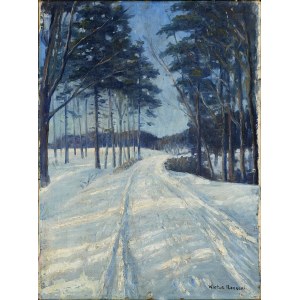 Wiktor Korecki (1897-1980), Forest in winter,1st half of the 20th century.