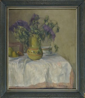Olgierd Bierwiaczonek (1925-2002), Martwa natura z kwiatami i owocami