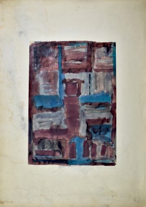 Krystyna Pelletier (1914-2007), Kompozycja brązowo-niebieska, 1960