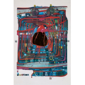 Carl-W. RÖHRIG, HUNDERTWASSER Z SERCEM, 1984