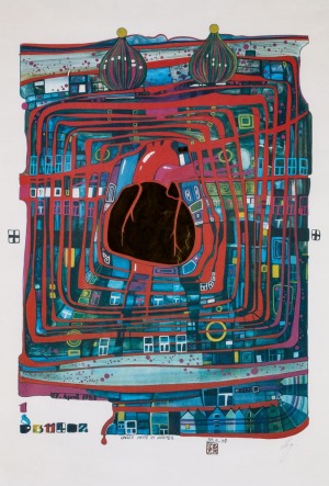 Carl-W. RÖHRIG, HUNDERTWASSER Z SERCEM, 1984