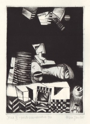 Maria Łuszczkiewicz-Jastrzębska (Ur. 1929), [grafika, 1980] Jeux II [gry II]