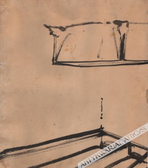 Stanisław Noakowski (1867-1928), [rysunek, lata 1920-te] [wnętrze zamkowe z kominkiem]